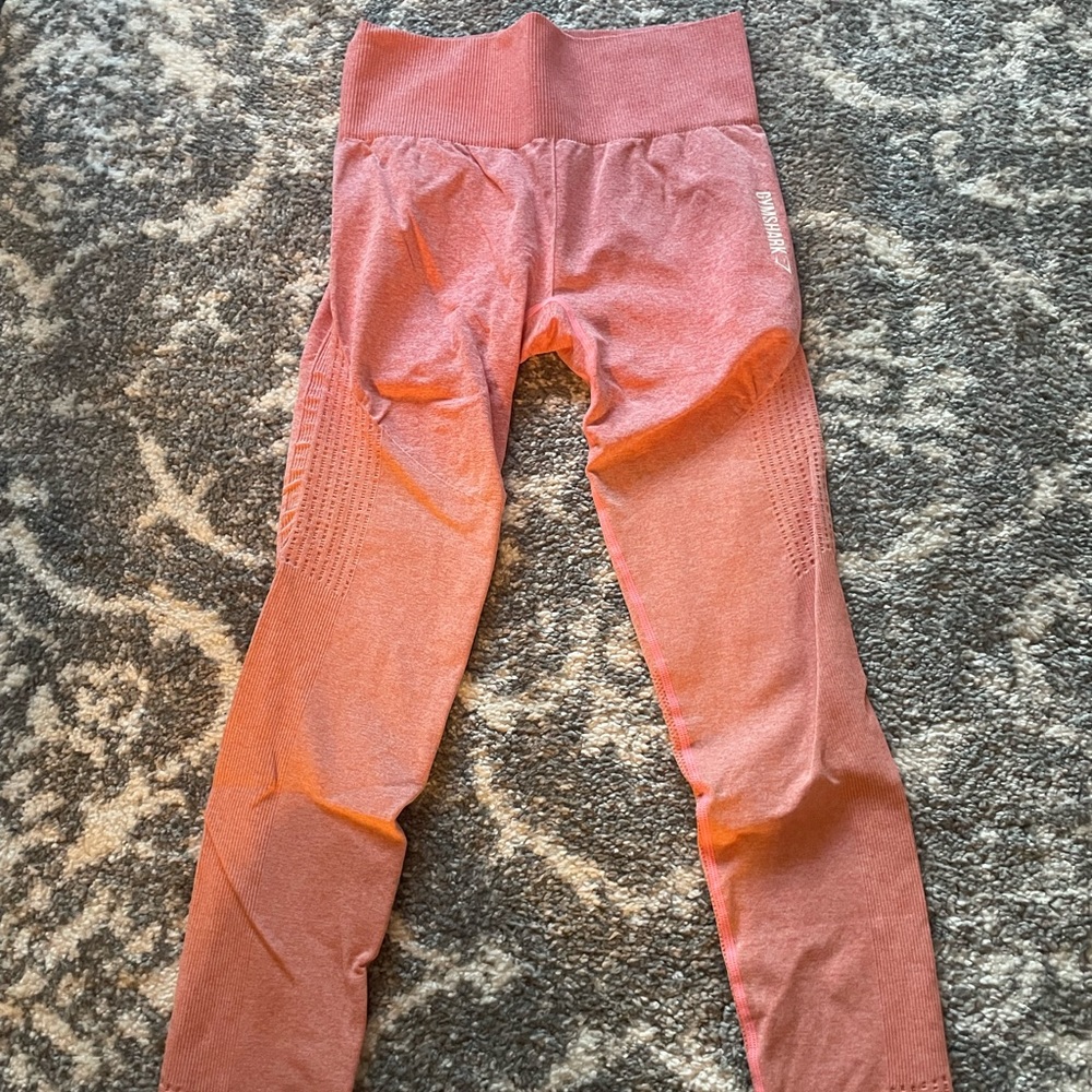 Coral ombré seamless leggings